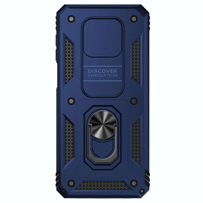 For Xiaomi Redmi Note 9 Pro Sliding Camshield Holder Phone Case(Blue)