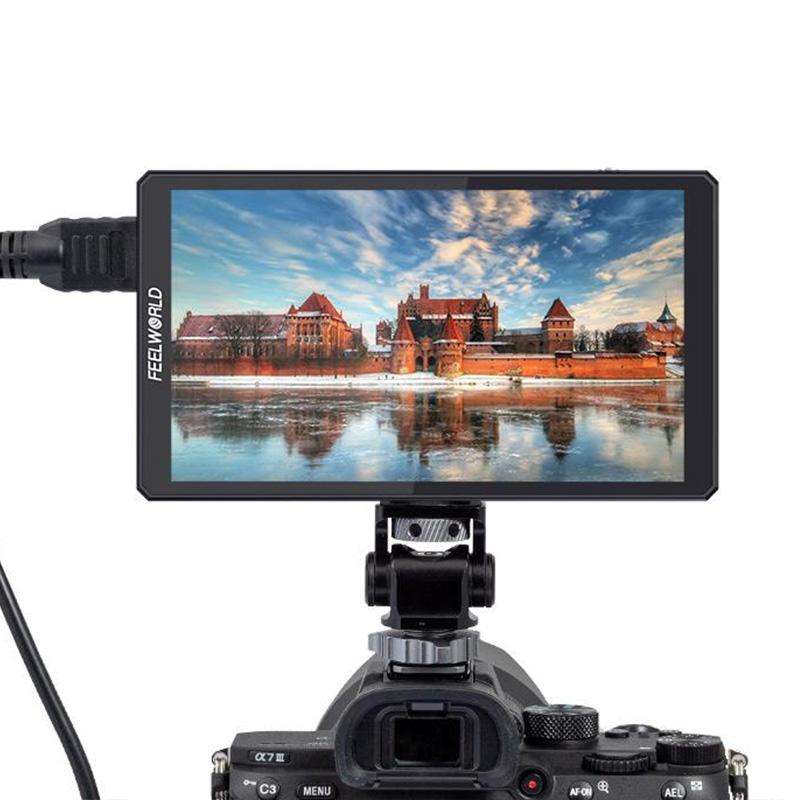 FEELWORLD CUT6 6-inch Touch Screen Monitor Recorder FHD IPS 4K HDMI Camera Field Monitor (Black)