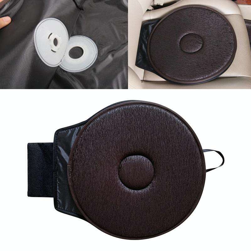 360 Degree Rotation Car Seat Cushion Whirling Seat Mat (Coffee)