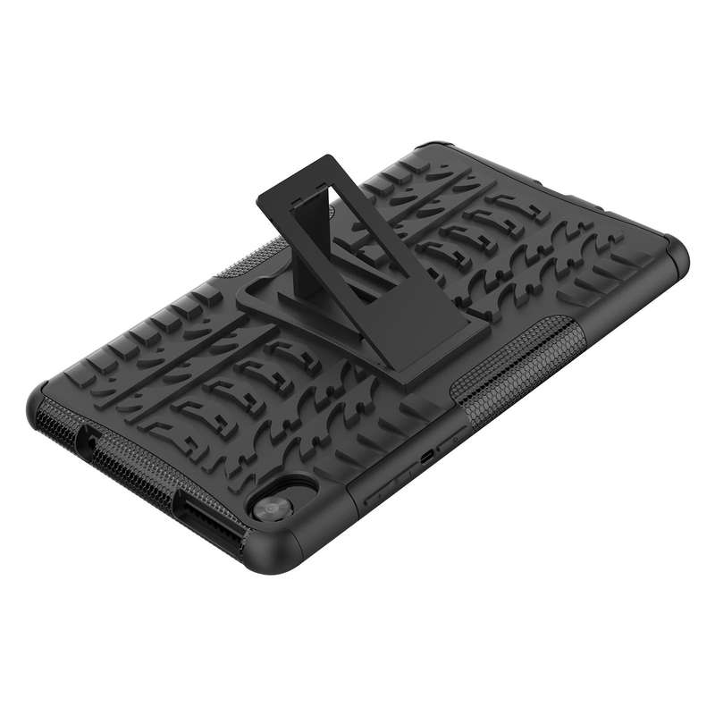 For Lenovo Tab M8 3rd Gen 8506 / M8 HD 8505 Tire Texture Shockproof TPU+PC Tablet Case with Holde...