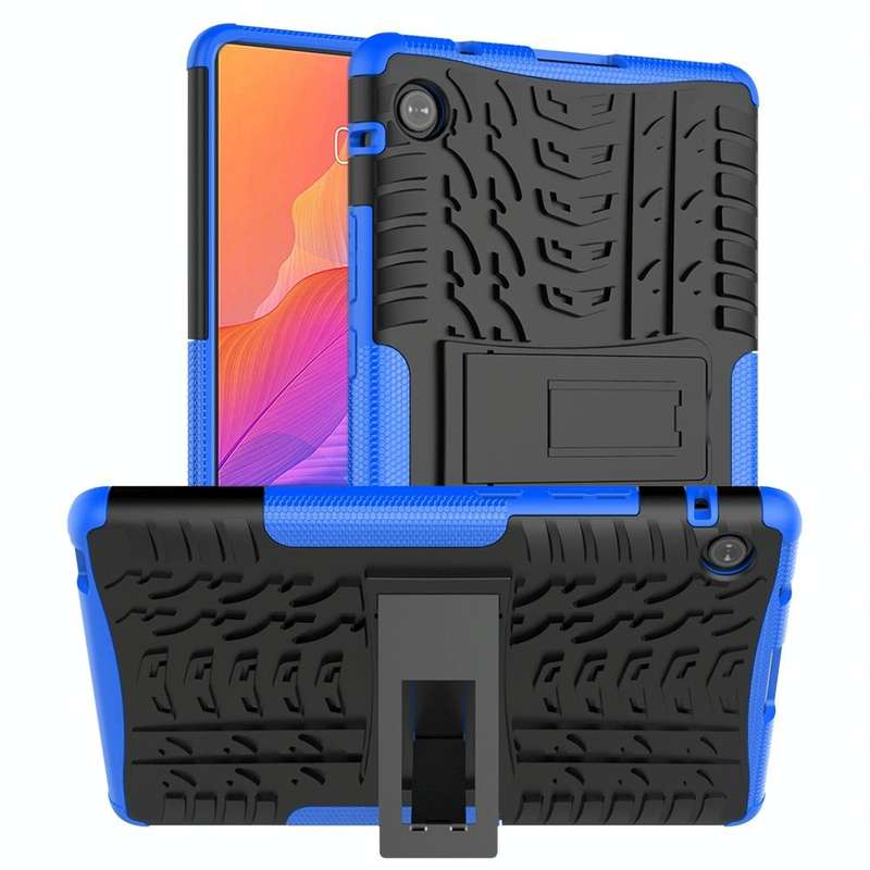 For Huawei MatePad T 8 Tire Texture Shockproof TPU + PC Protective Case with Holder(Blue)