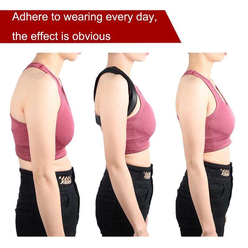 Invisible Breathable Posture Correction Belt Adjustable Back Corrector, Size: S (Black)