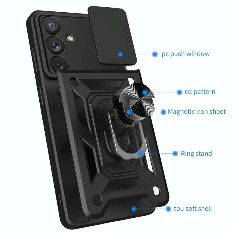 For Samsung Galaxy A54 5G Sliding Camera Cover Design TPU+PC Phone Case(Dark Green)