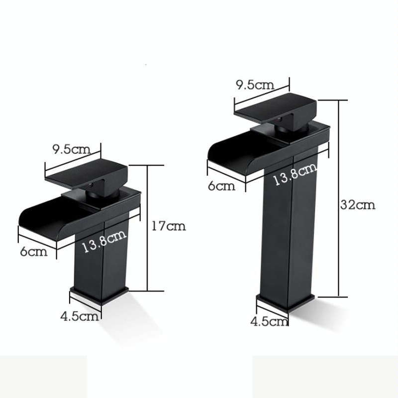 Bathroom Wide Mouth Faucet Square Sink Single Hole Basin Faucet, Specification: HT-81566 Wide-mou...
