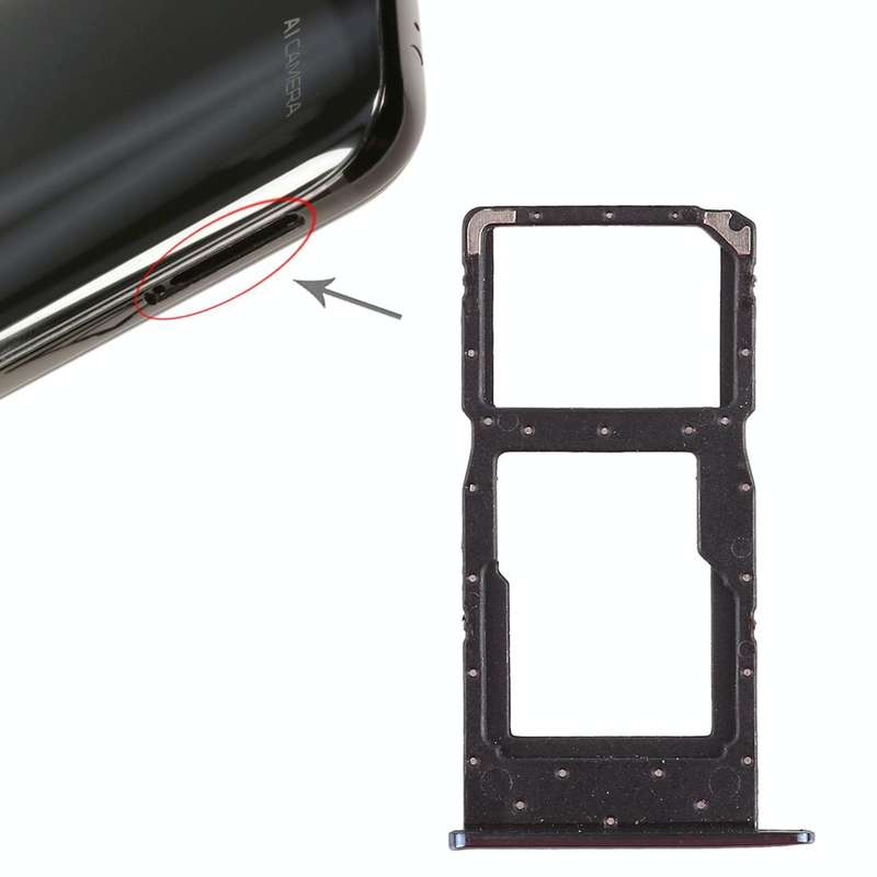 SIM Card Tray + SIM Card Tray / Micro SD Card Tray for Huawei Honor 10 Lite / P smart (2019)(Blue)