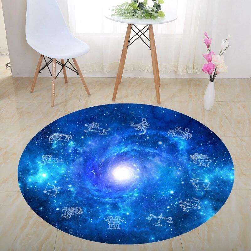 3D Illusion Stereo Vision Carpet Living Room Floor Mat, Size: 120x120cm(Round P)