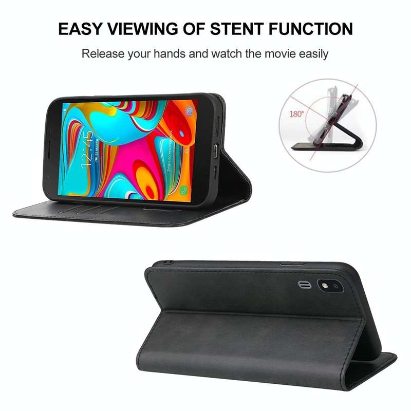 For Samsung Galaxy A2 Core / A260 Magnetic Closure Leather Phone Case(Black)