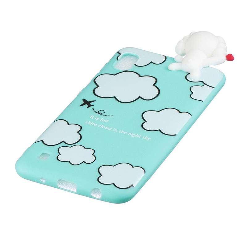 For Galaxy A10 Shockproof Cartoon TPU Protective Case(Clouds)
