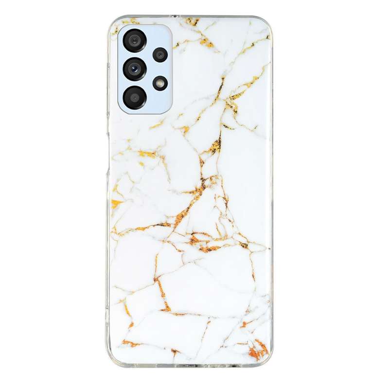 For Samsung Galaxy A33 5G IMD Marble Pattern TPU Phone Case(White)