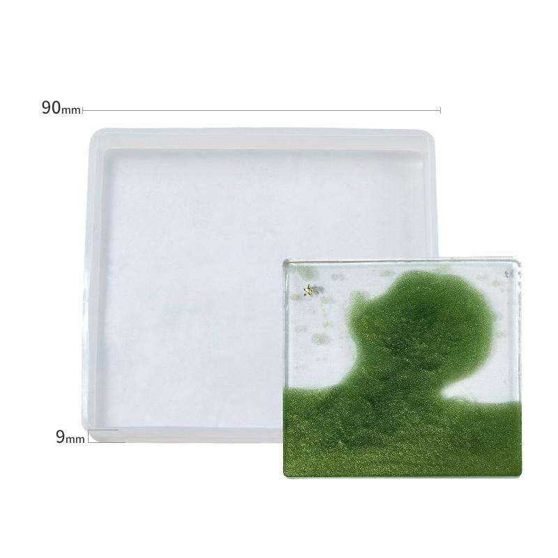 DIY Crystal Epoxy Storage Box Silicone Mould, Specification: Square Coaster DJ-99