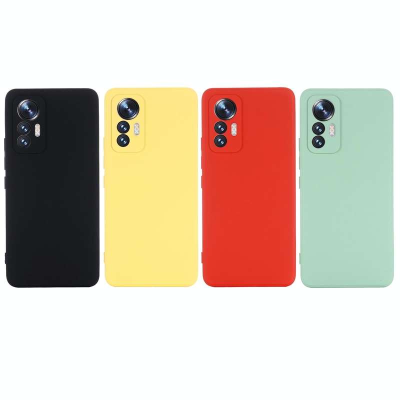 For Xiaomi 12 Lite Solid Color Liquid Silicone Full Coverage Phone Case(Yellow)