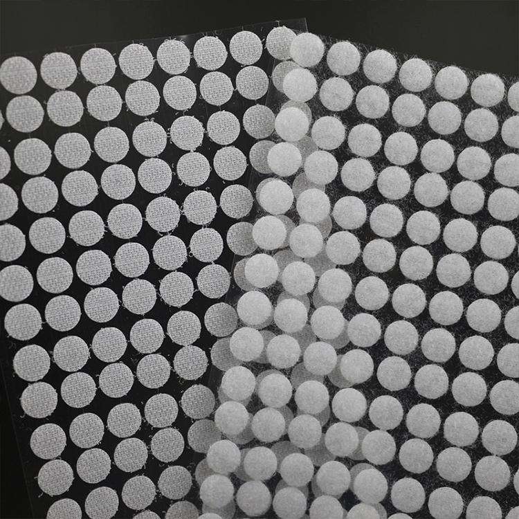 1000 PCS 10mm Round Nylon Adhesive Hook and Loop Fastener(White)