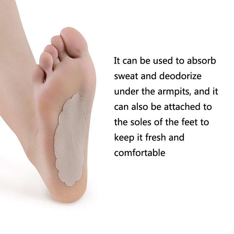 10 PCS Underarm Antiperspirant Patch Armpit Sweat Pad Foot Sweat Absorbing Deodorant Patch(Flesh ...
