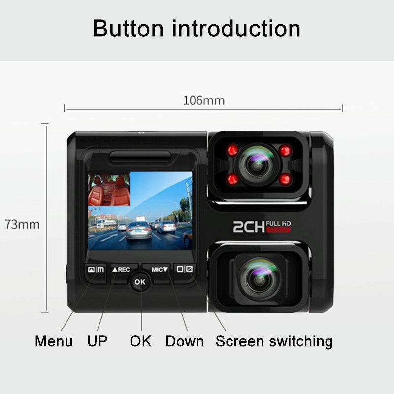 Z30 WiFi Dual-lens HD 2160P Non-light Night Vision 360-degree Panoramic Driving Recorder, Standar...