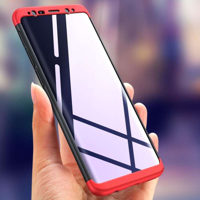GKK for Galaxy S9 Three Stage Splicing 360 Degree Full Coverage PC Protective Case Back Cover (Bl...