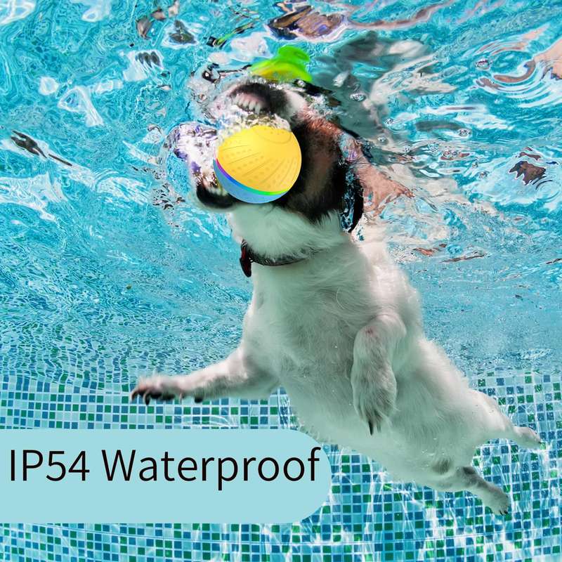 O3 8.5cm Intelligent Auto Pet Toy Dog Training Luminous Ball with Radar Trigger(Yellow+Blue)