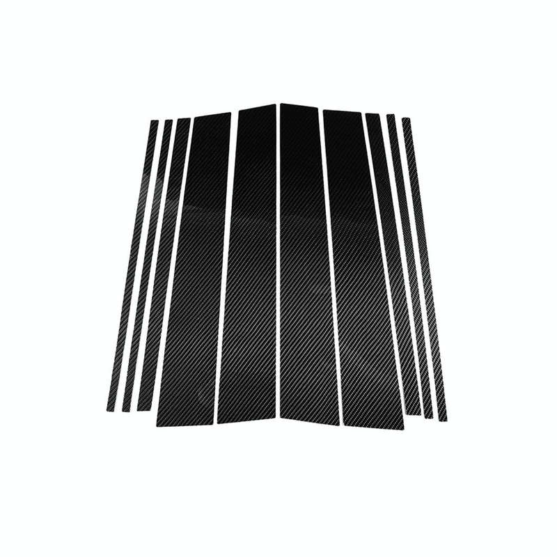 Car Carbon Fiber Goalpost Decorative Sticker for Toyota Land Cruiser Prado 2010-2018, Left and Ri...