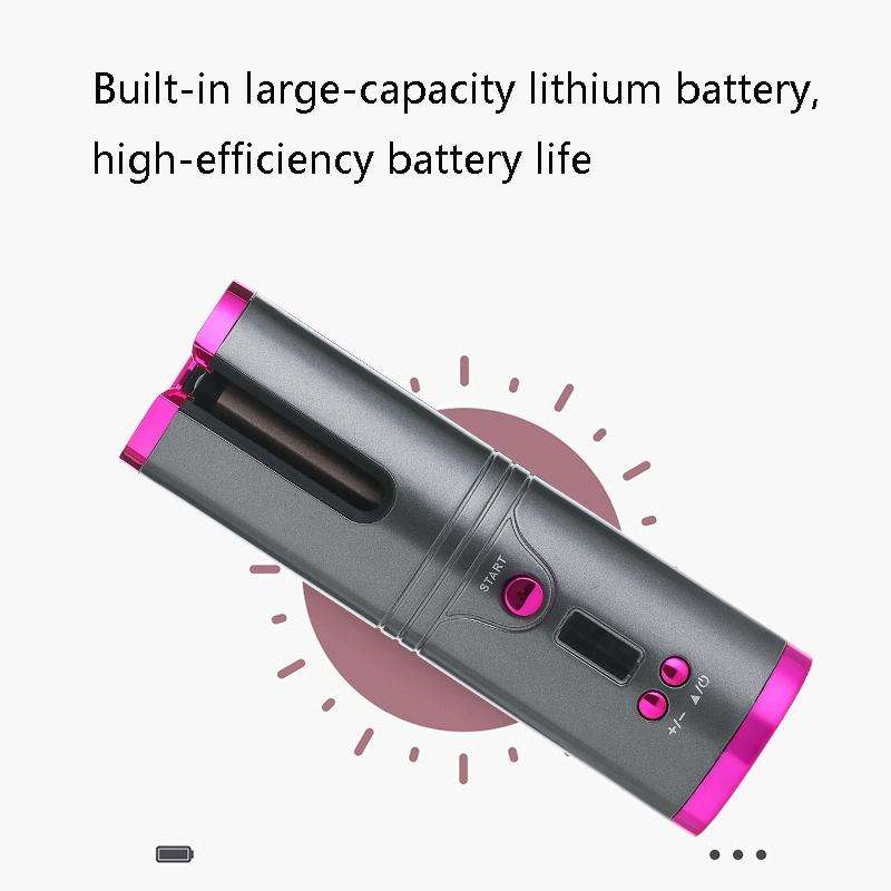Portable USB Charging Wireless Curler Lazy Automatic Curling Rod(Patented White)
