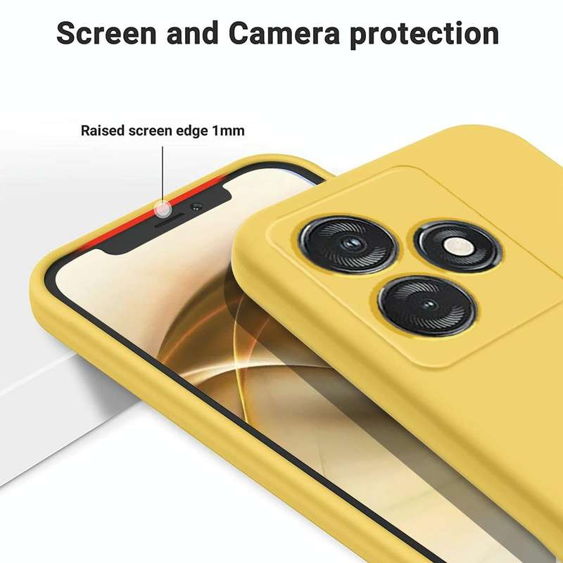 For Tecno Spark 10 4G / 10C 4G Pure Color Liquid Silicone Shockproof Phone Case(Yellow)
