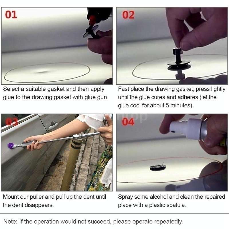 D3 94 in 1 Car Paintless Dent Dings Repair Lifter Tools Kit, Plug Type:UK Plug