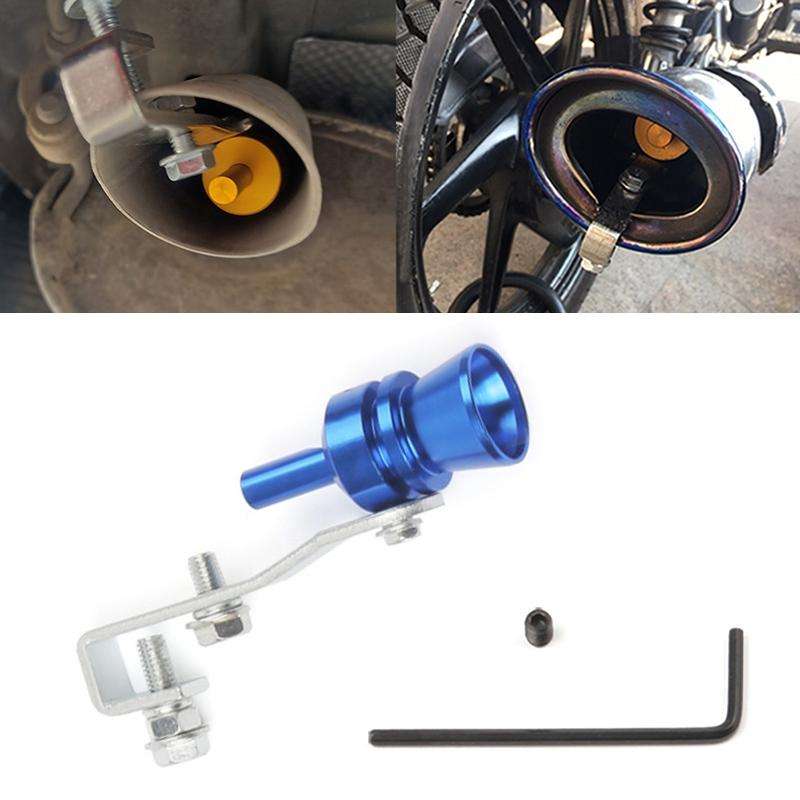 Universal Aluminum Turbo Sound Exhaust Muffler Pipe Whistle Car / Motorcycle Simulator Whistler, ...
