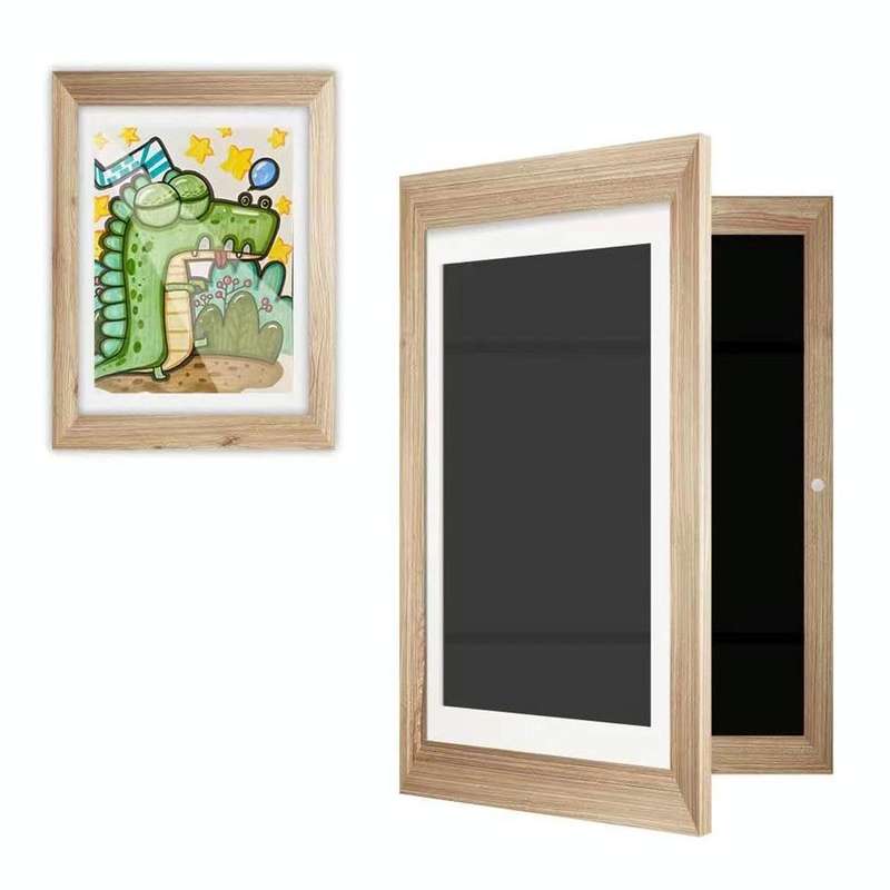 Wood Children Art Frames Magnetic Front Open Frametory for Poster Photo Drawing Paintings Picture...