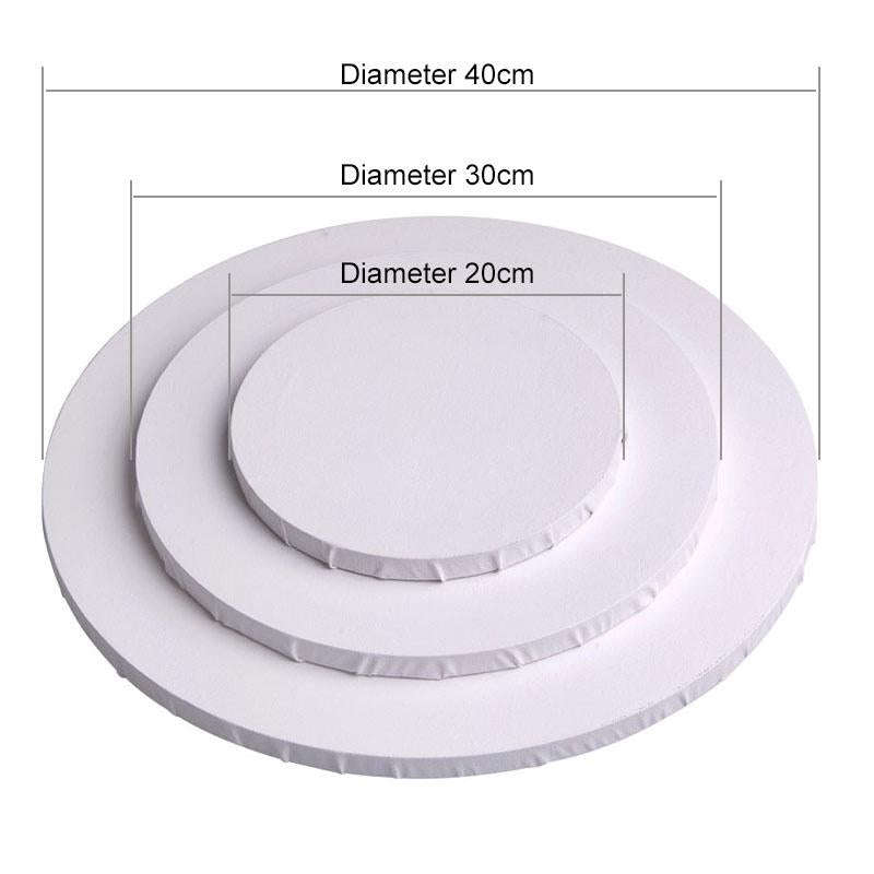 2 PCS White Panel Round Canvas Board Wooden Painting Frame, Size: 20cm