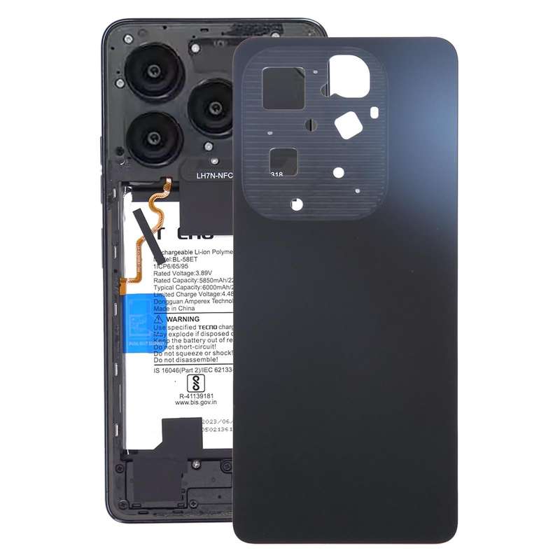 For Infinix Hot 40 Pro X6837 Original Battery Back Cover(Black)