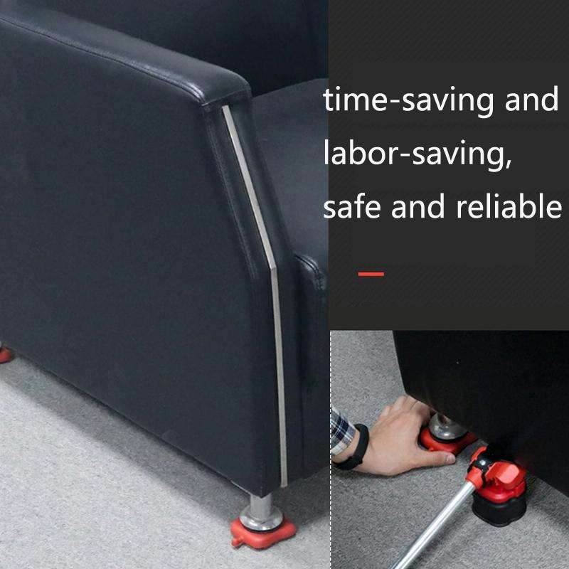 5 PCS / Set Mover Adjustable Height Moving Tool Set With Pry Type Heavy Furniture Moving Roller