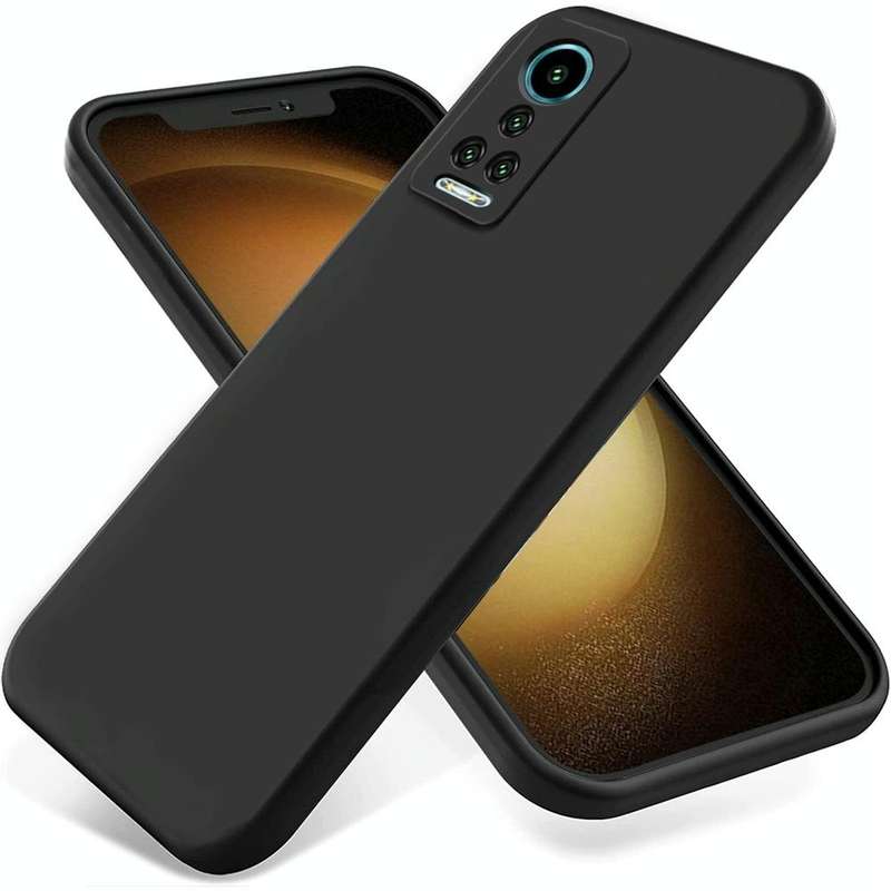 For Hisense H60 Pure Color Liquid Silicone Shockproof Phone Case(Black)