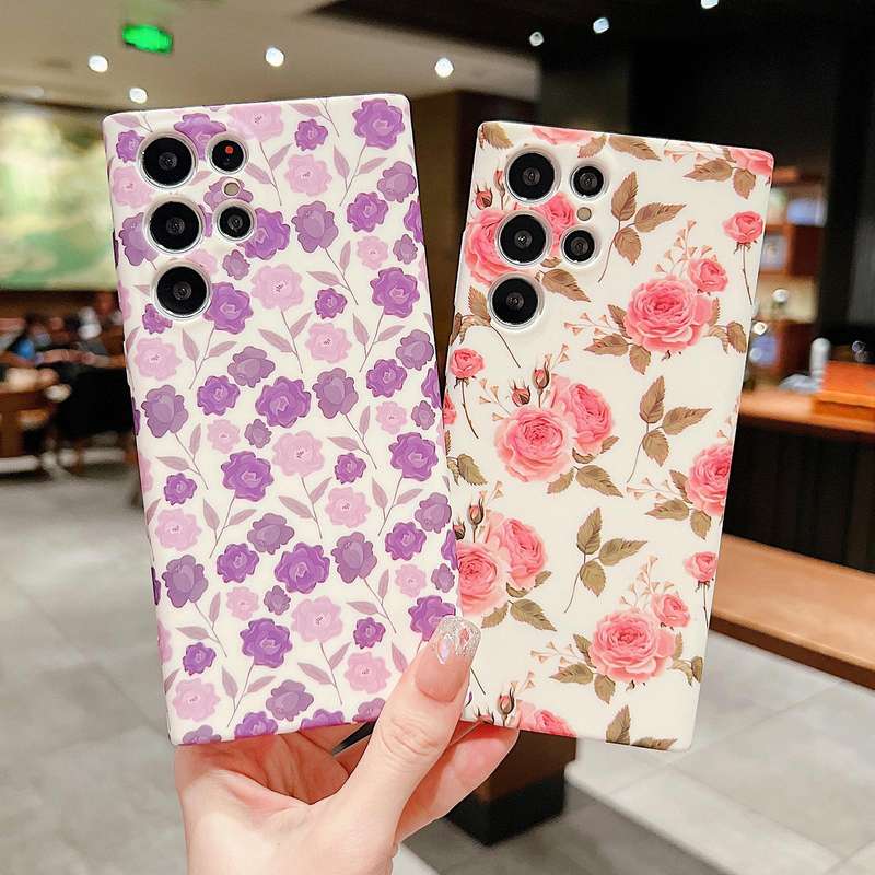 For Samsung Galaxy S21 5G Small Floral Phone Case(Green)