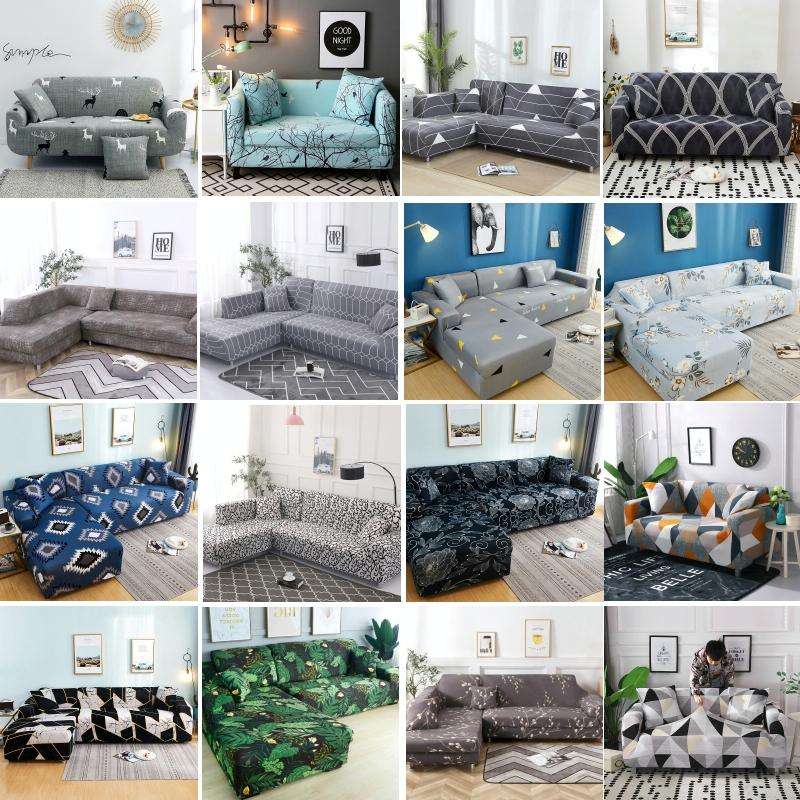 Fabric High Elastic All Inclusive Lazy Sofa Cover, Size: 1 Person(Black And White)