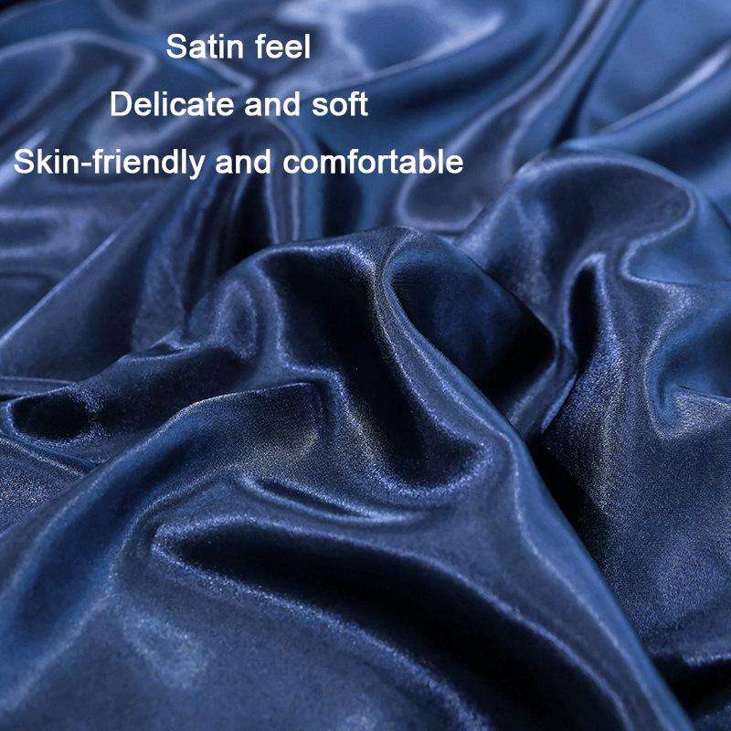2 Pairs Ice Silk Pillowcase Home Textile Bedding, Size: 50x90cm(Silver Gray)