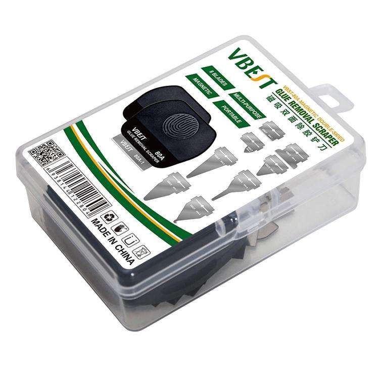 BEST VBST-80A 8 in 1 Stainless Steel Multipurpose Magnetic Double-sided Glue Removal Scraper Set