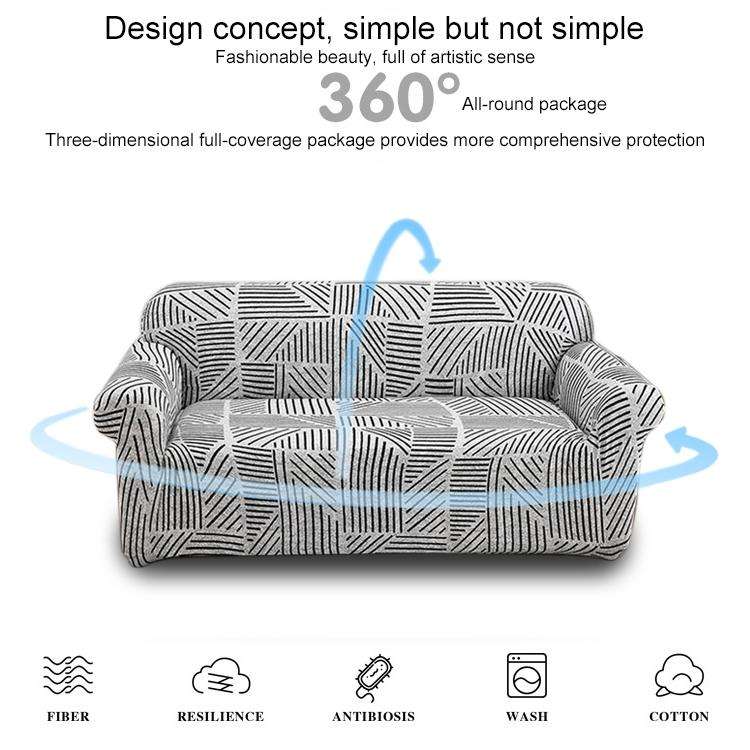 Double Seat Living Room Four Seasons Elastic Full Coverage Non-slip Sofa Cover, Size: 145 x 185cm...