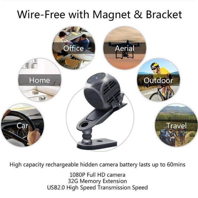 MD21 1080P HD Wireless Camera Sports Outdoor Home Computer Camera, Support Infrared Night Vision ...