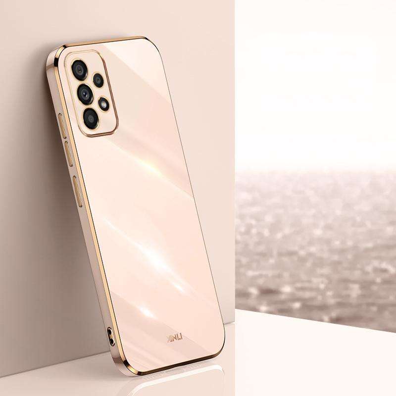 For Samsung Galaxy A53 5G XINLI Straight Edge 6D Electroplate TPU Phone Case(Pink)