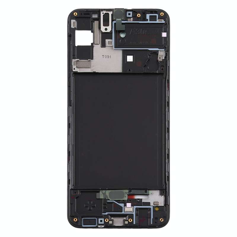 For Samsung Galaxy A30s  Front Housing LCD Frame Bezel Plate (Black)