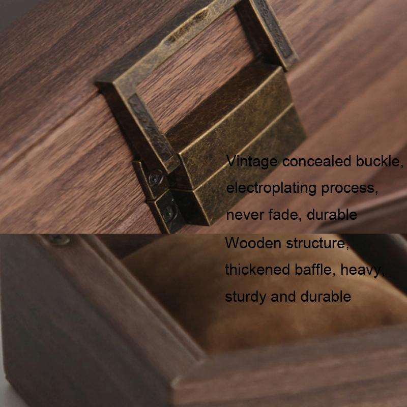 Wood Grain Leather Watch Display Box Watch Storage Case Jewelry Box, Style: 2 Digit Long