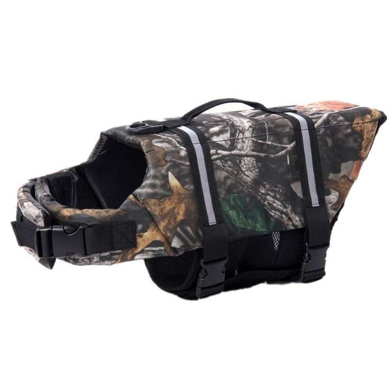 Pet Saver Dog Reflective Stripes Life Vest Jacket for Swimming Boating Surfing, Size: XS (Camoufl...