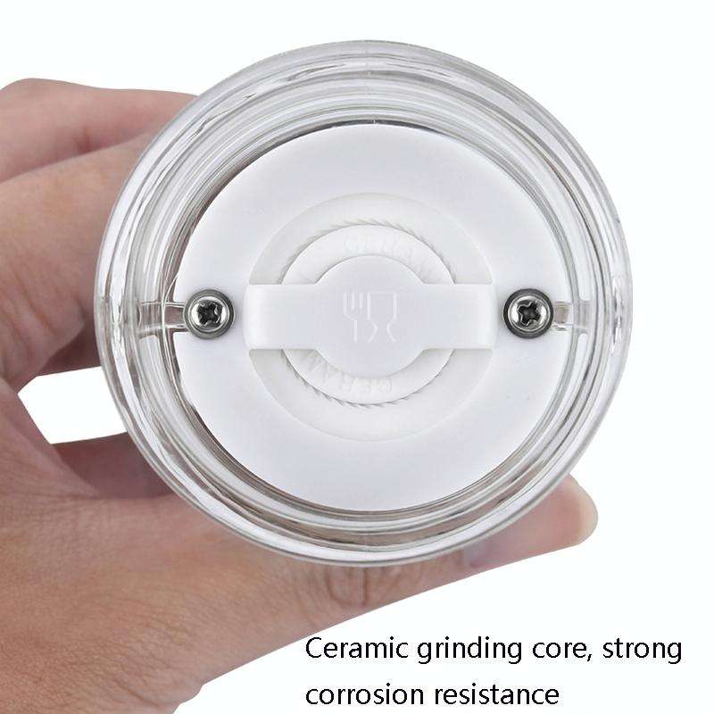 Acrylic Transparent Pepper Grinder Manual Pepper Grinder Ceramic Core Multi-Purpose Seasoning Bot...