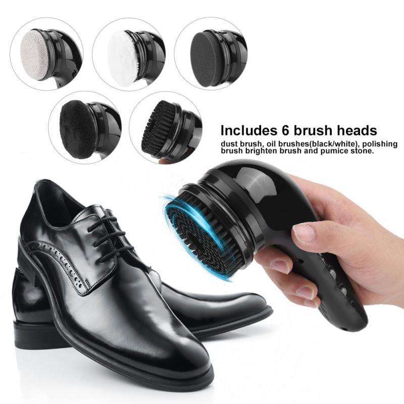 USB Rechargeable Electric Shoe Shine Multifunctional Handheld Leather Shoe Washer Care Shine(Gold)
