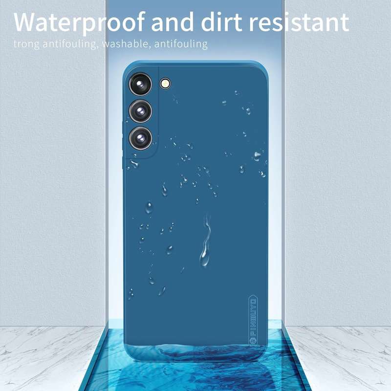 For Samsung Galaxy S22 5G PINWUYO Liquid Silicone TPU Phone Case(Blue)