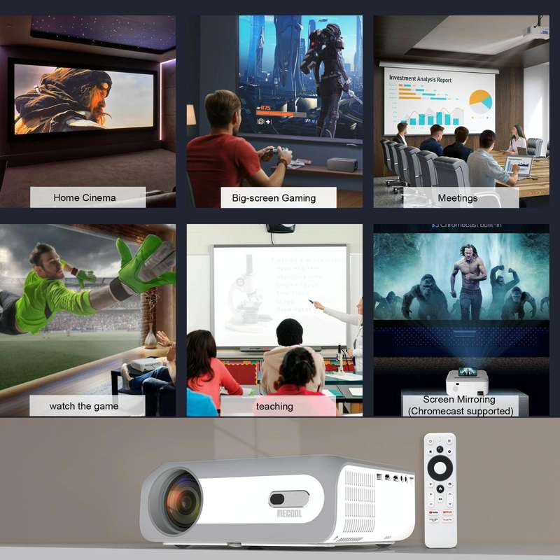 MECOOL KP1 1920x1080P 700ANSI Lumens Portable Mini LCD Smart Projector(AU Plug)