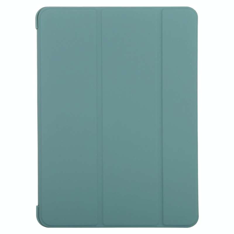 For iPad Air 2022 / 2020 10.9 Silicone 3-Folding Full Coverage Leather Case(Light Green)