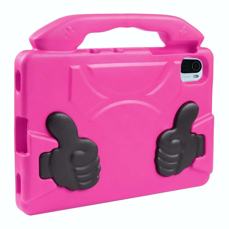 For Samsung Galaxy Tab A9+ 10.95 2023 Thumb Bracket EVA Shockproof Tablet Case(Rose Red)