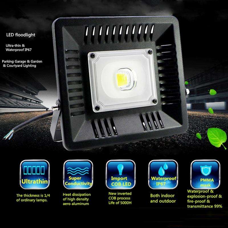30W Waterproof 3000K Warm White Light LED Floodlight Lamp, Luminous Flux: > 2400LM, PF > 0.9, RA ...