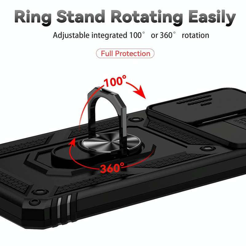 For Samsung Galaxy A33 5G Sliding Camshield Holder Phone Case(Black)