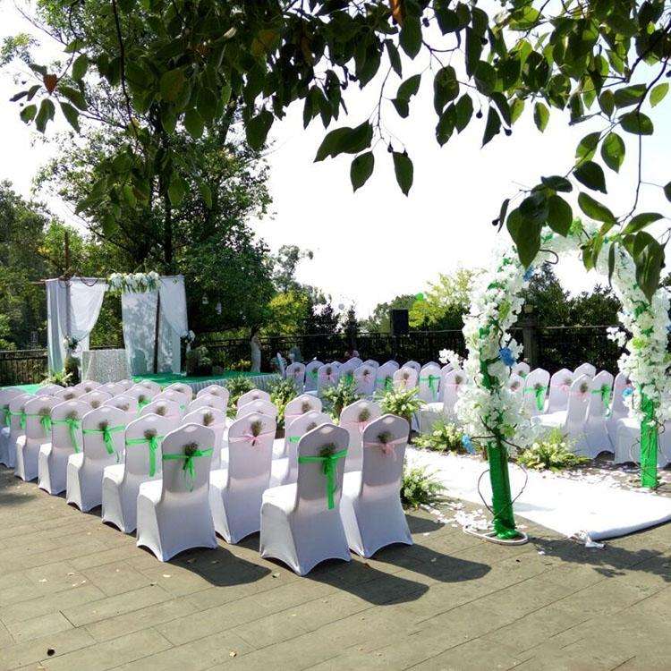Elastic Chair Cover Weddings Banquet Restaurant Chair Covers(Red)