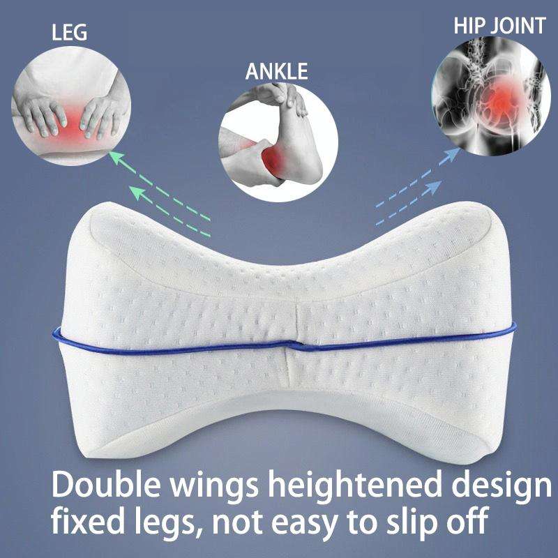 Body Memory Cotton Leg Pillow Sleeping Orthopedic Sciatica Back Hip Joint for Pain Relief(White I...